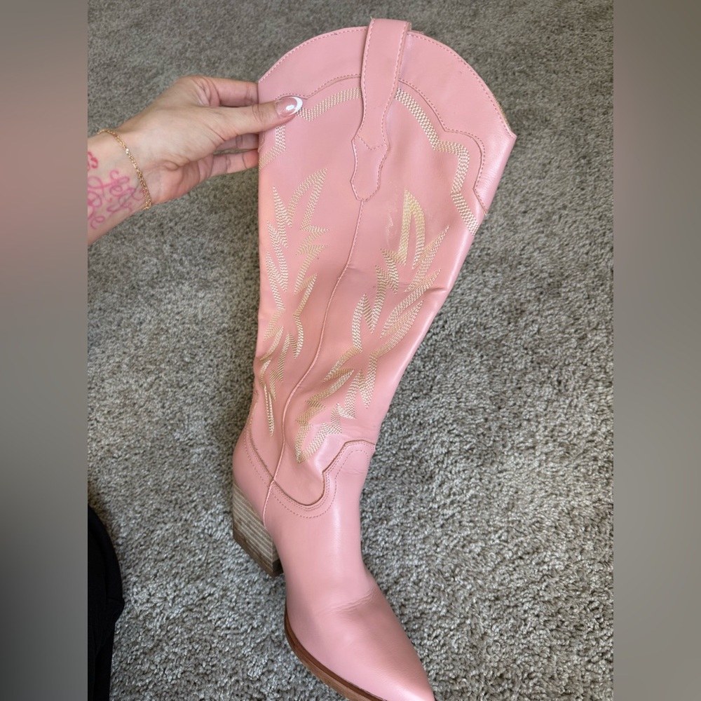 Pink Western-Style Women's Boots